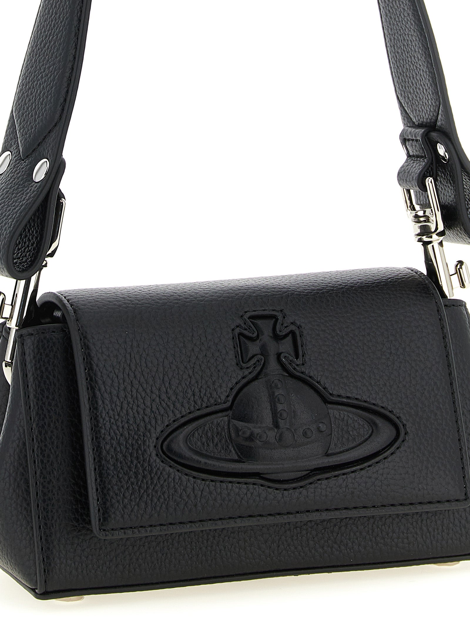 Vivienne Westwood Black Polyurethane Shoulder Bag