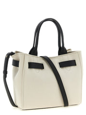 Tom Ford White/Black Cotton and Leather Shopping Bag