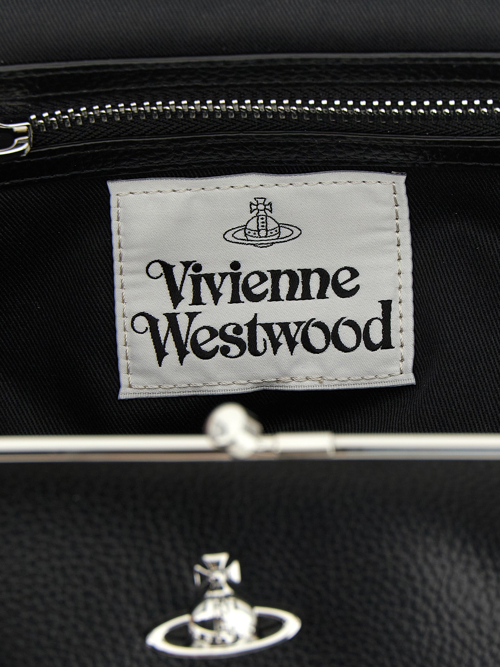 Vivienne Westwood Black Polyurethane Handbag