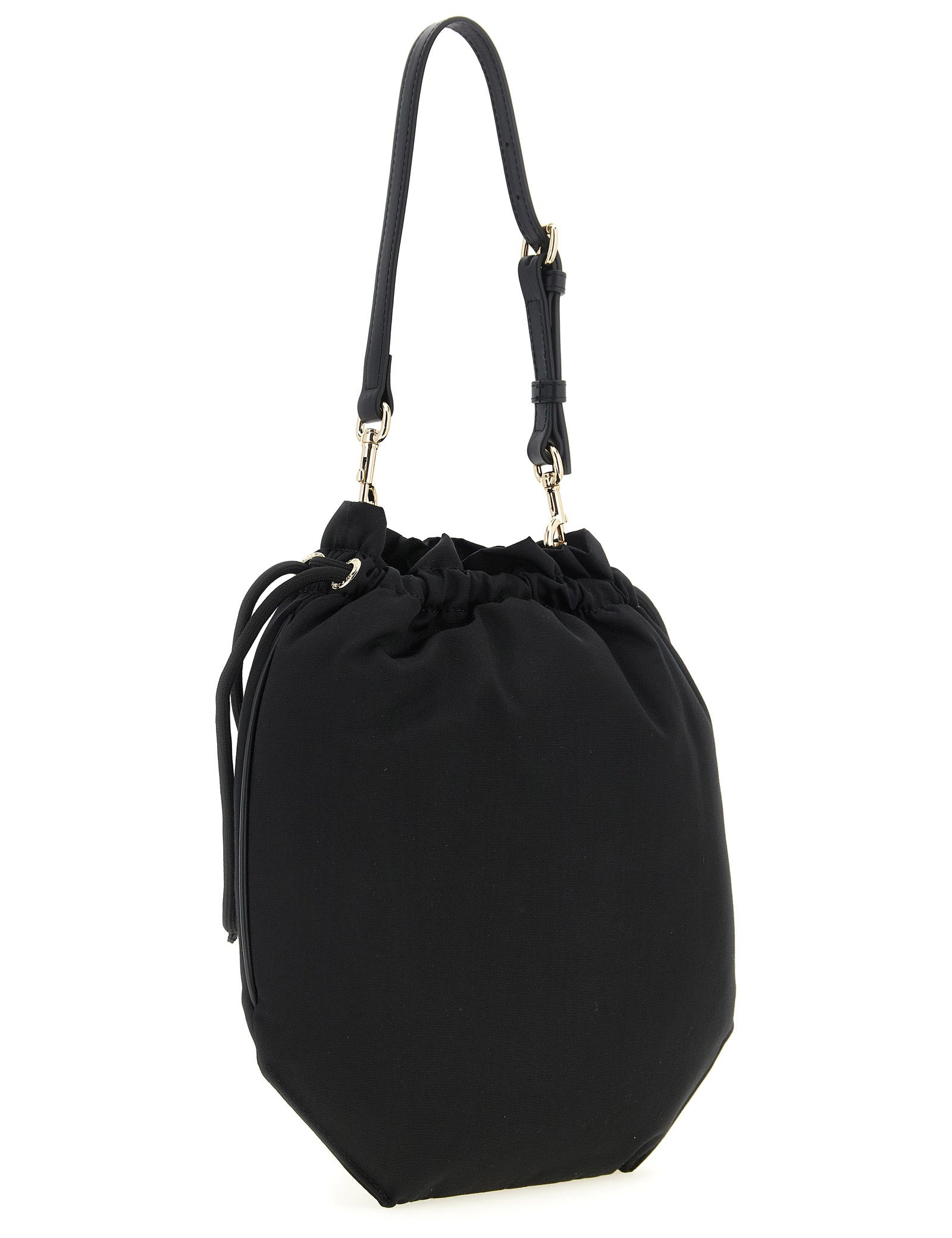 Vivienne Westwood Black Viscose Drawstring Pouch Handbag