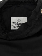 Vivienne Westwood Black Viscose Drawstring Pouch Handbag