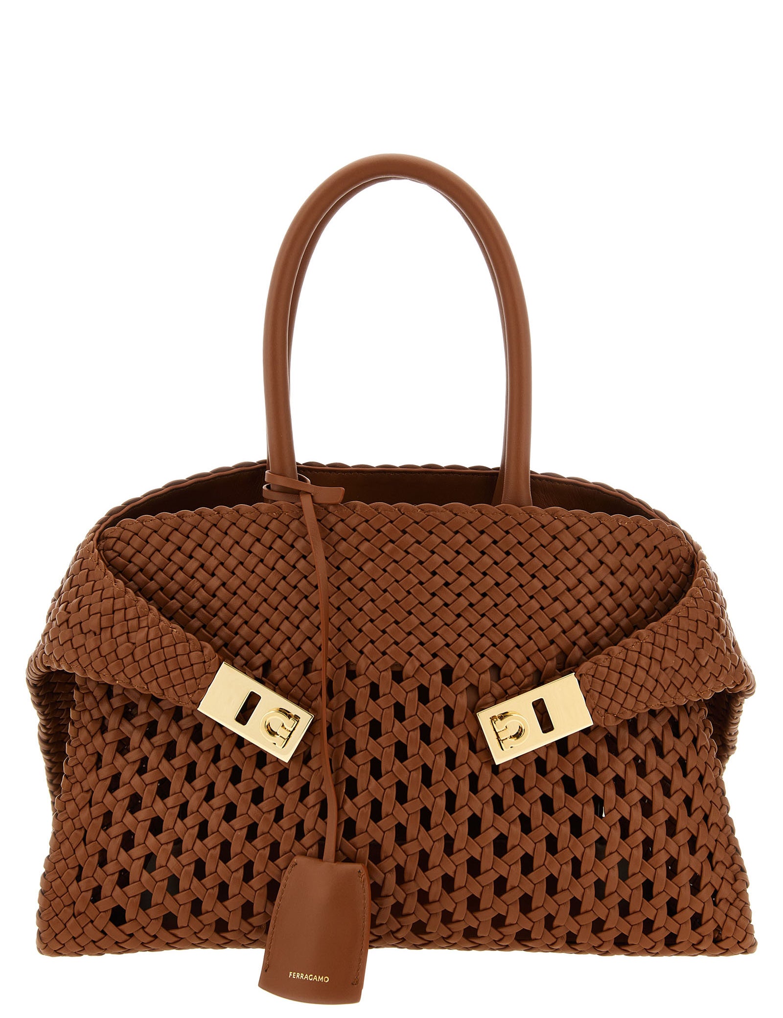 Ferragamo Brown Calfskin Handbag