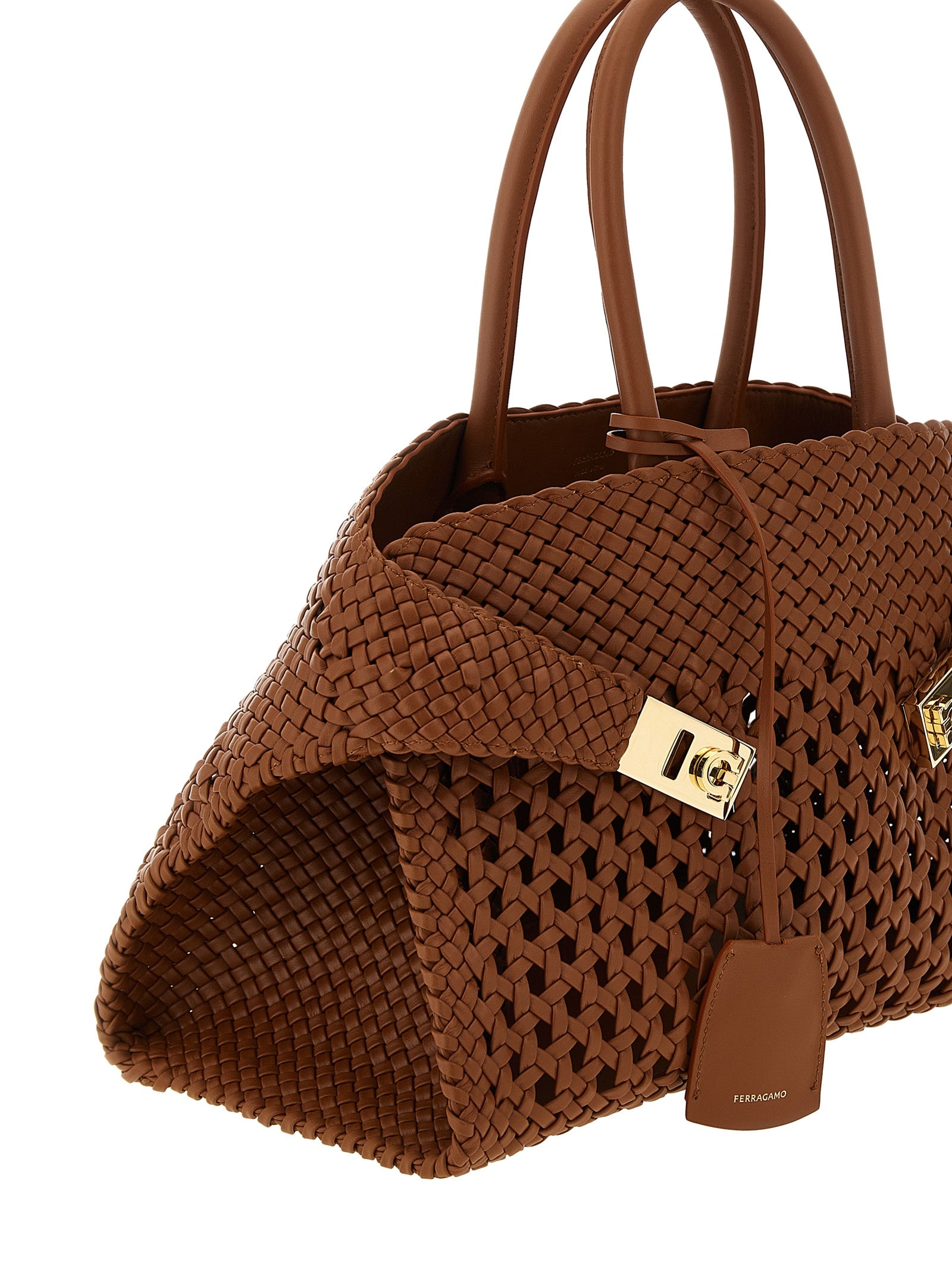 Ferragamo Brown Calfskin Handbag