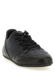 Rick Owens Black Lamb Leather Low Top Sneakers