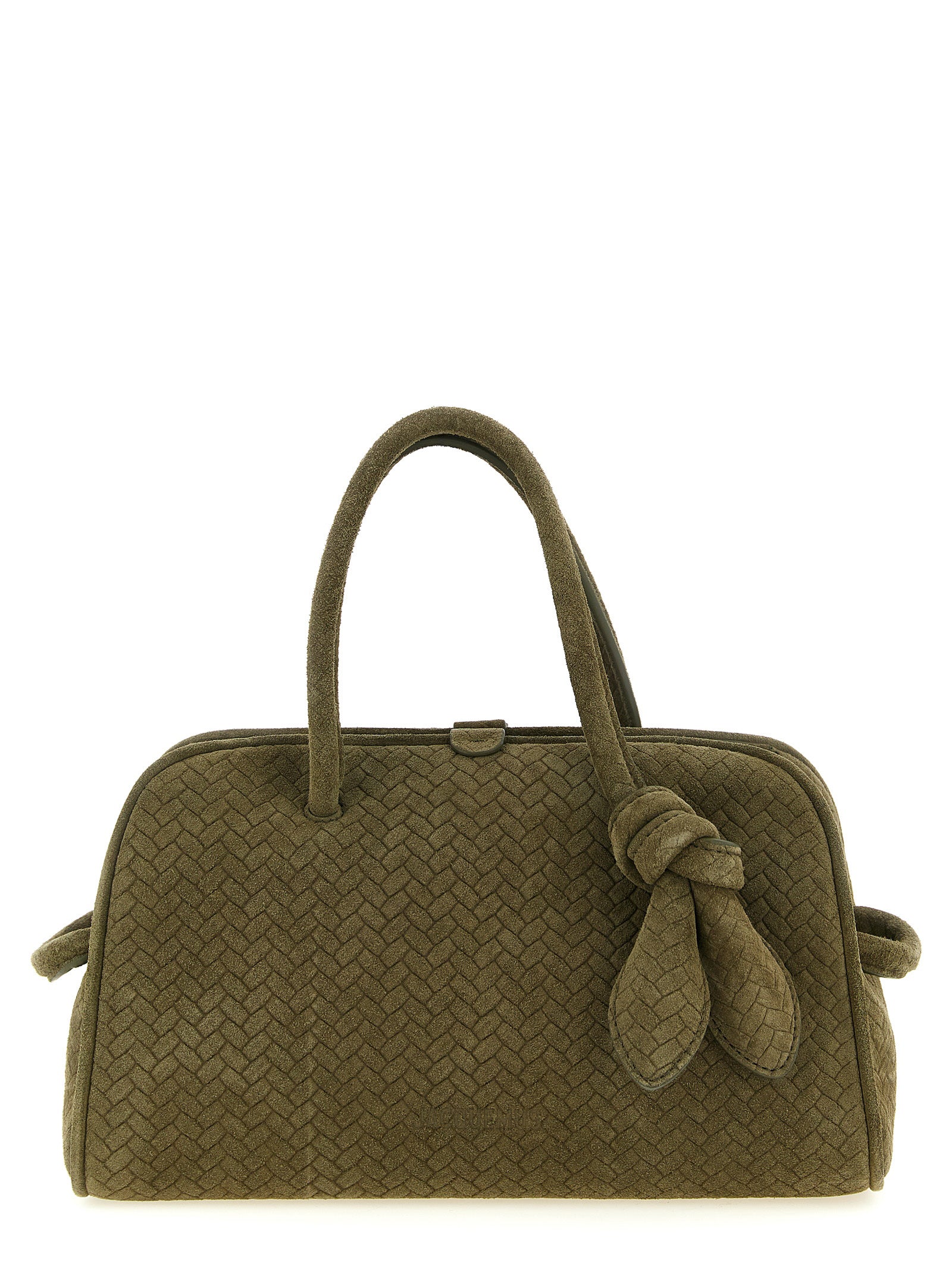 Jacquemus Green Calfskin Bowling Handbag