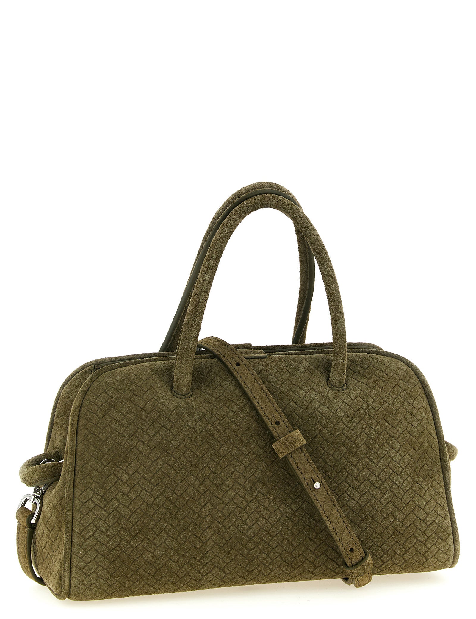 Jacquemus Green Calfskin Bowling Handbag