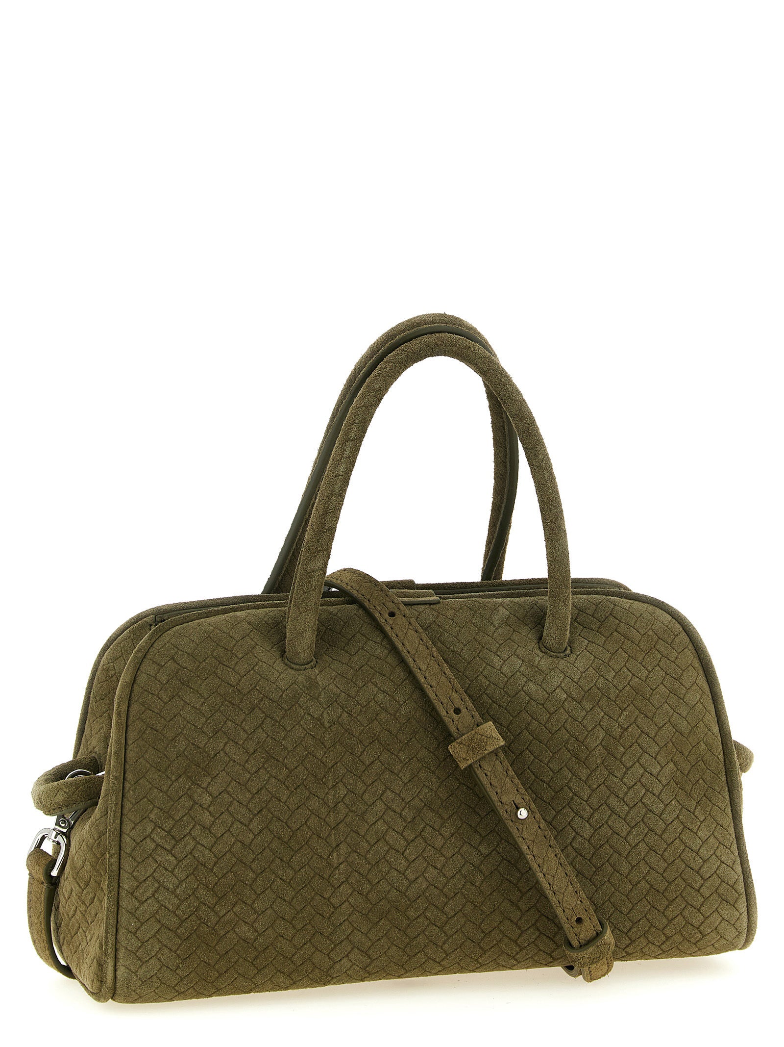 Jacquemus Green Calfskin Bowling Handbag