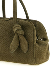 Jacquemus Green Calfskin Bowling Handbag