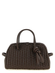 Jacquemus Brown Cotton Le Petit Turismo Bowling Handbag