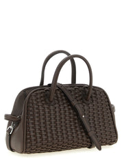 Jacquemus Brown Cotton Le Petit Turismo Bowling Handbag