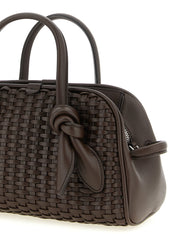 Jacquemus Brown Cotton Le Petit Turismo Bowling Handbag