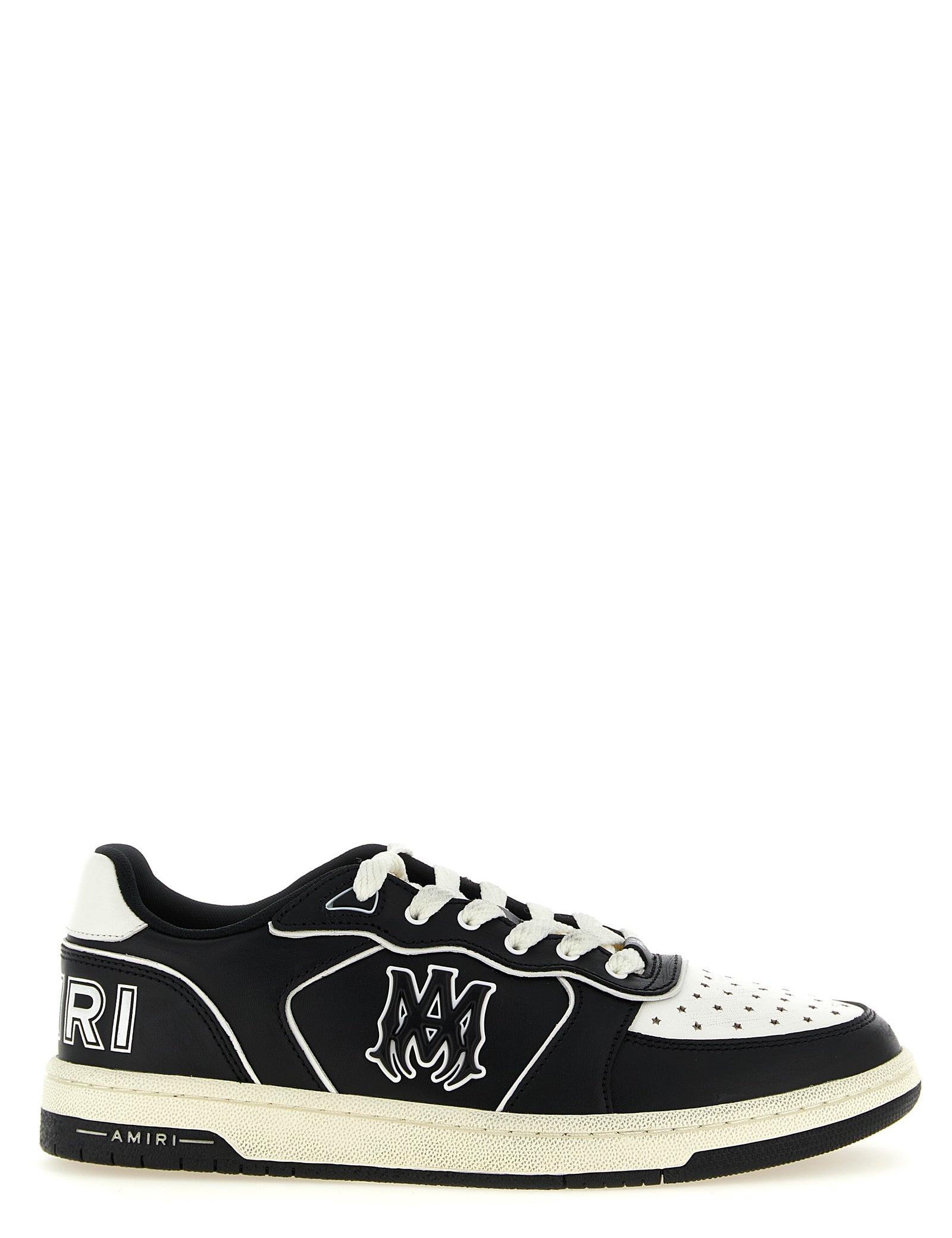 Black Bovine Leather Low Top Sneakers