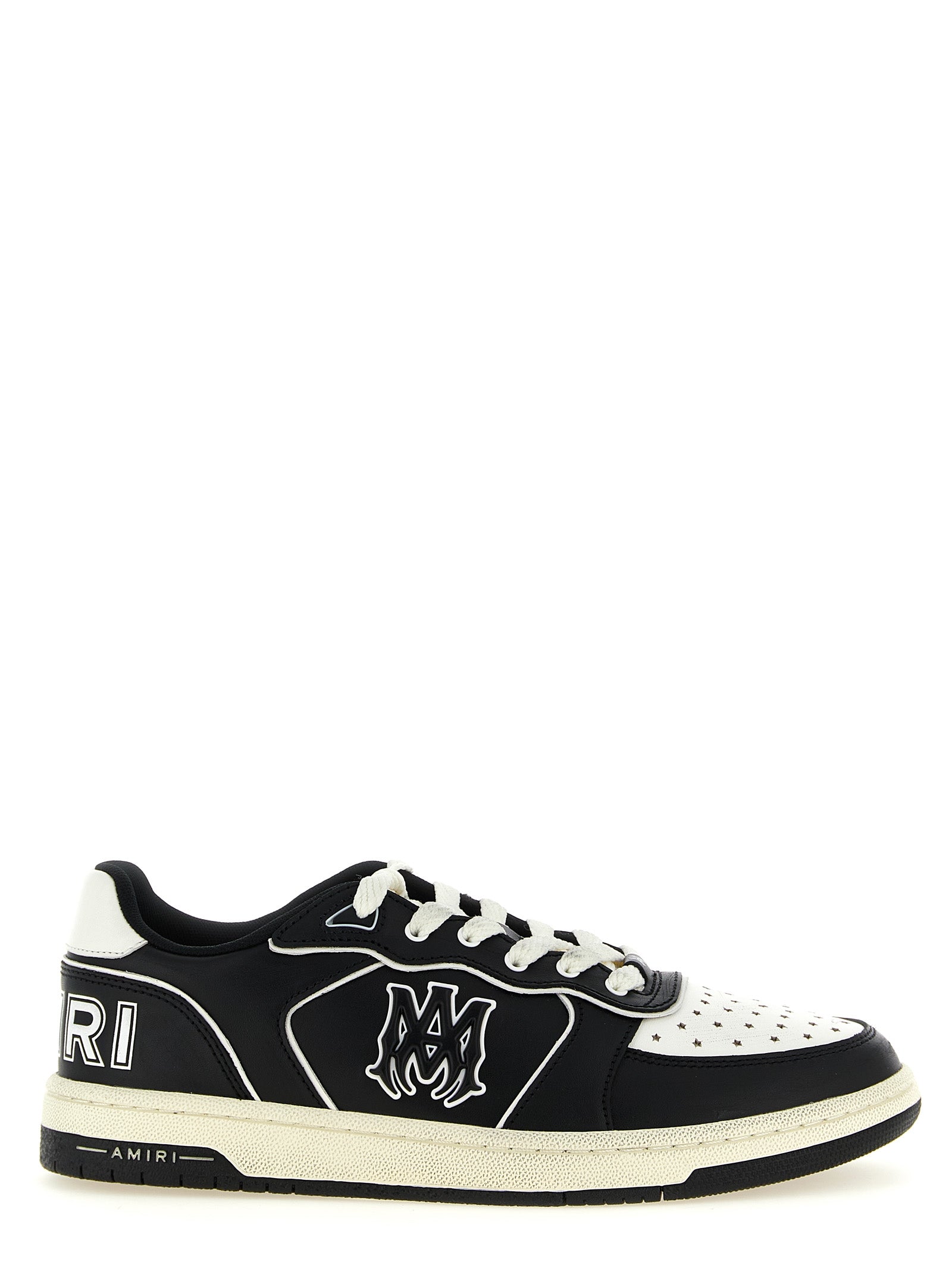 Amiri White/Black Bovine Leather Low Top Sneakers