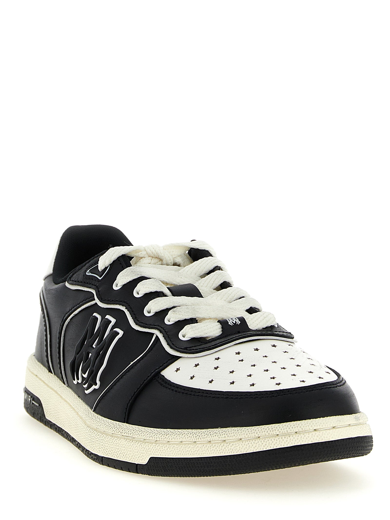 Amiri White/Black Bovine Leather Low Top Sneakers