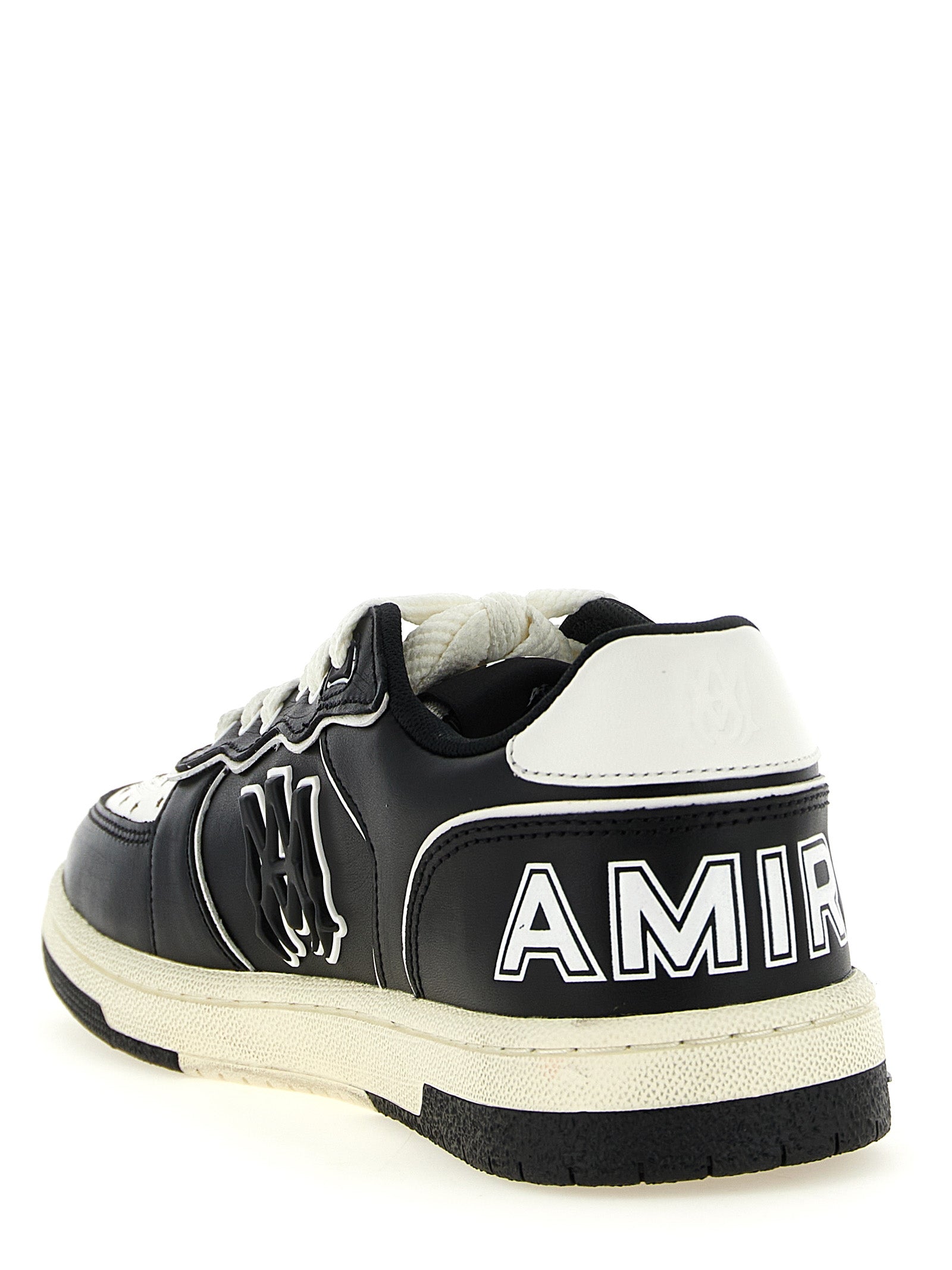 Amiri White/Black Bovine Leather Low Top Sneakers