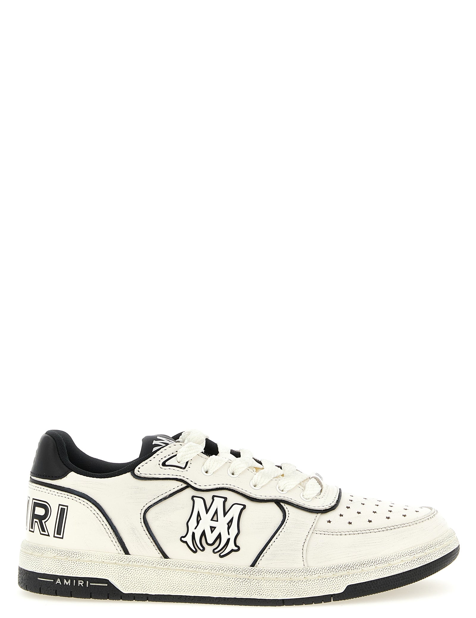 Black Bovine Leather Low Top Sneakers