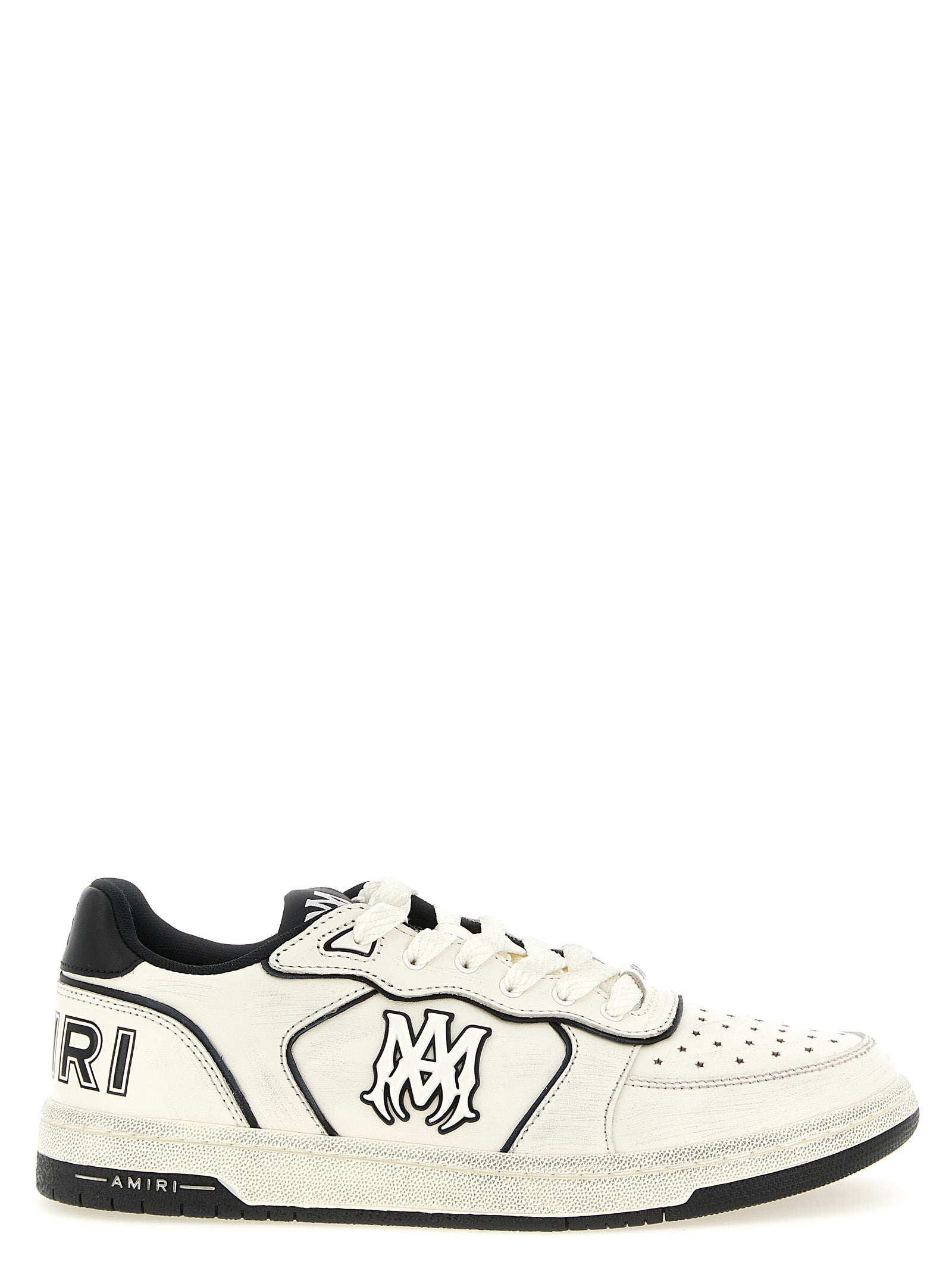 Amiri White/Black Bovine Leather Low Top Sneakers