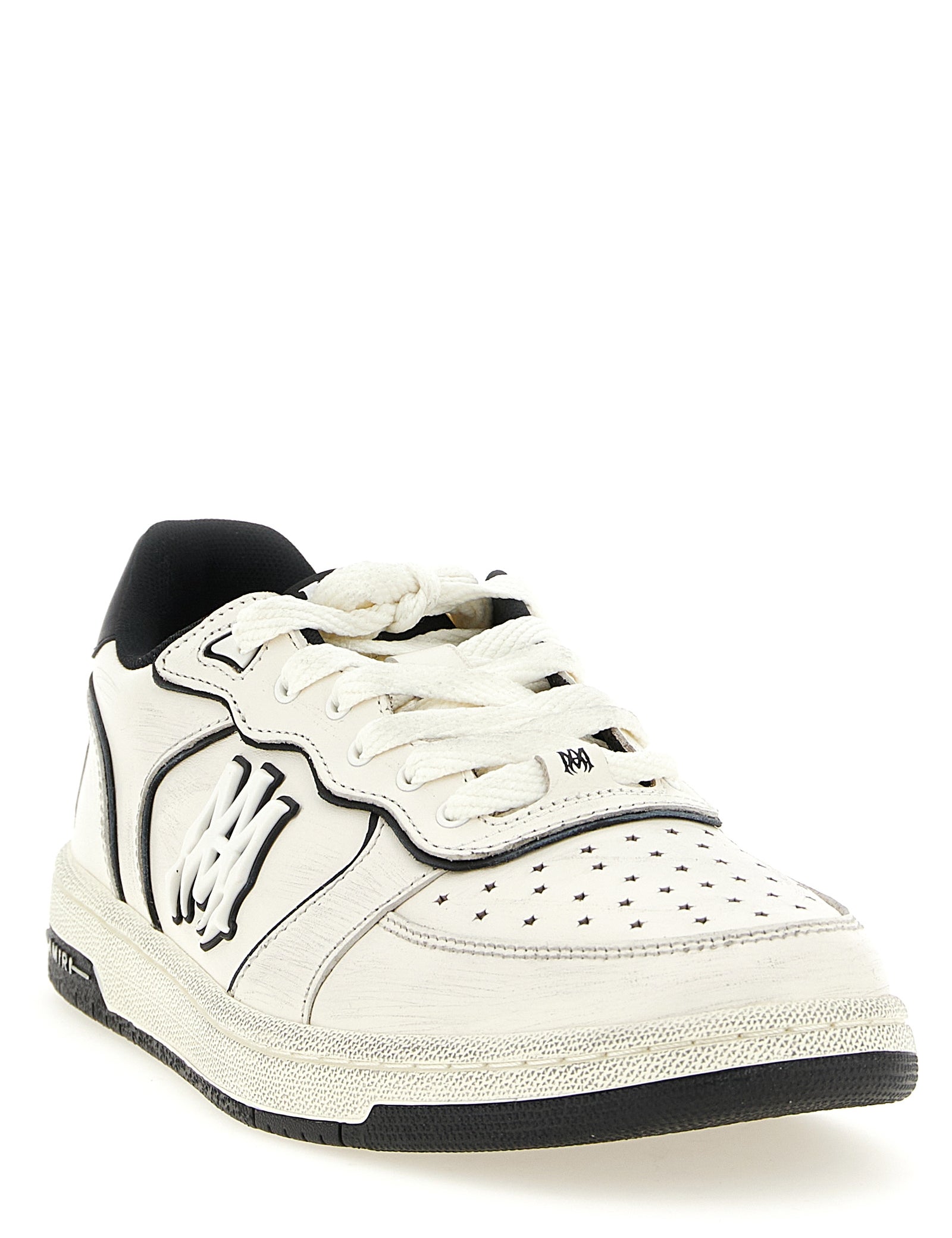 Black Bovine Leather Low Top Sneakers