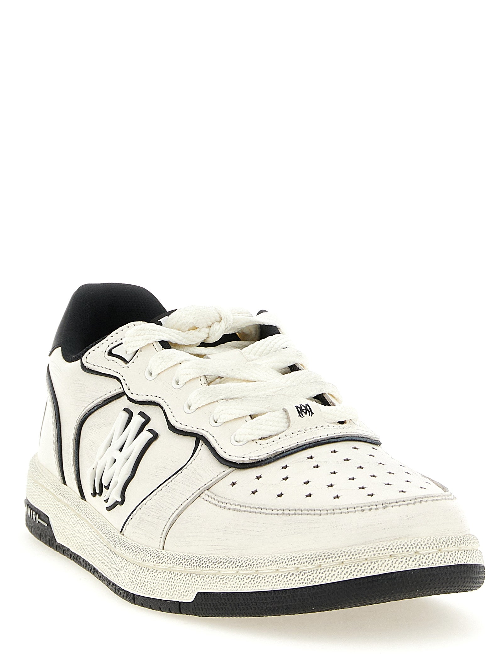 Amiri White/Black Bovine Leather Low Top Sneakers