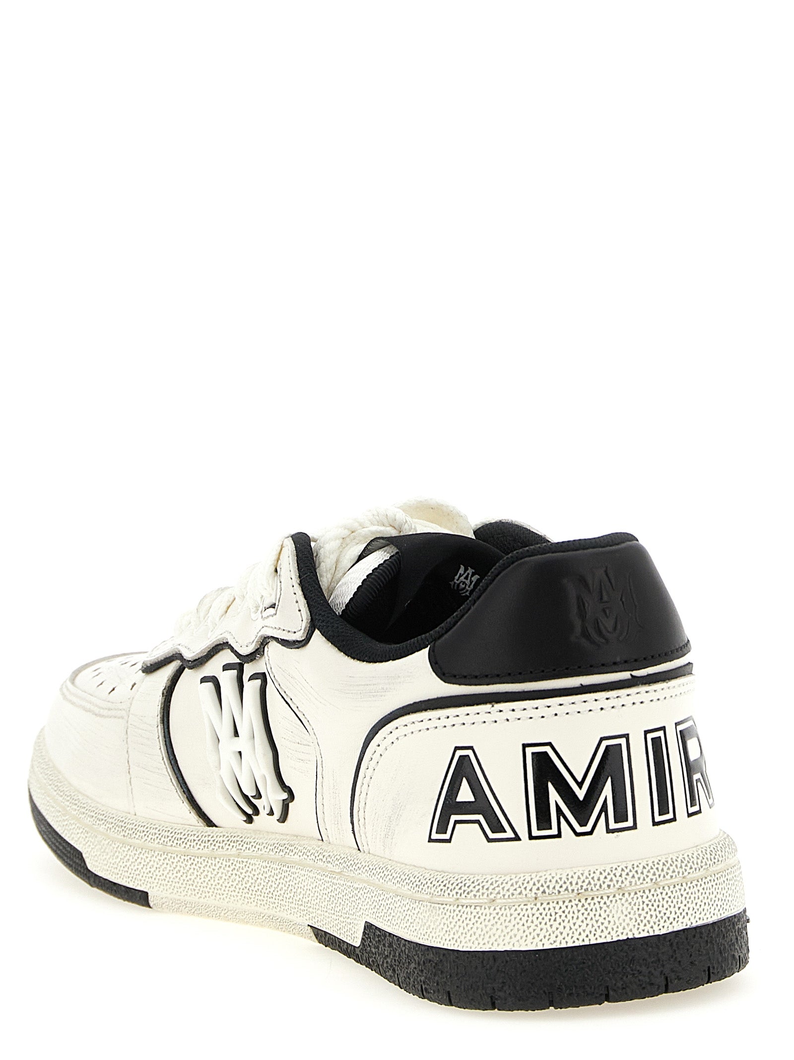 Amiri White/Black Bovine Leather Low Top Sneakers