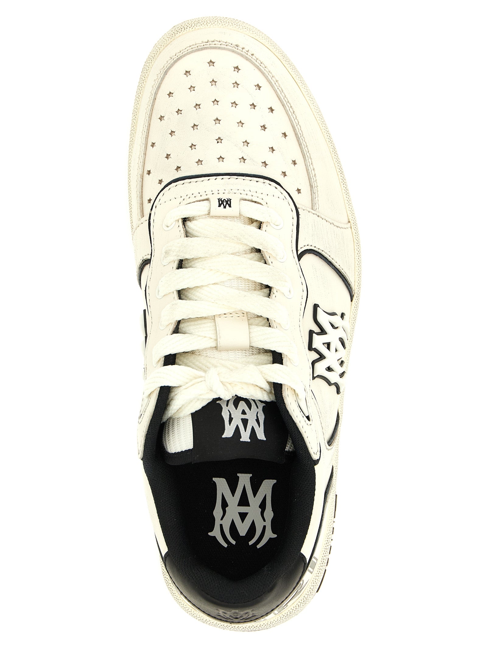 Amiri White/Black Bovine Leather Low Top Sneakers