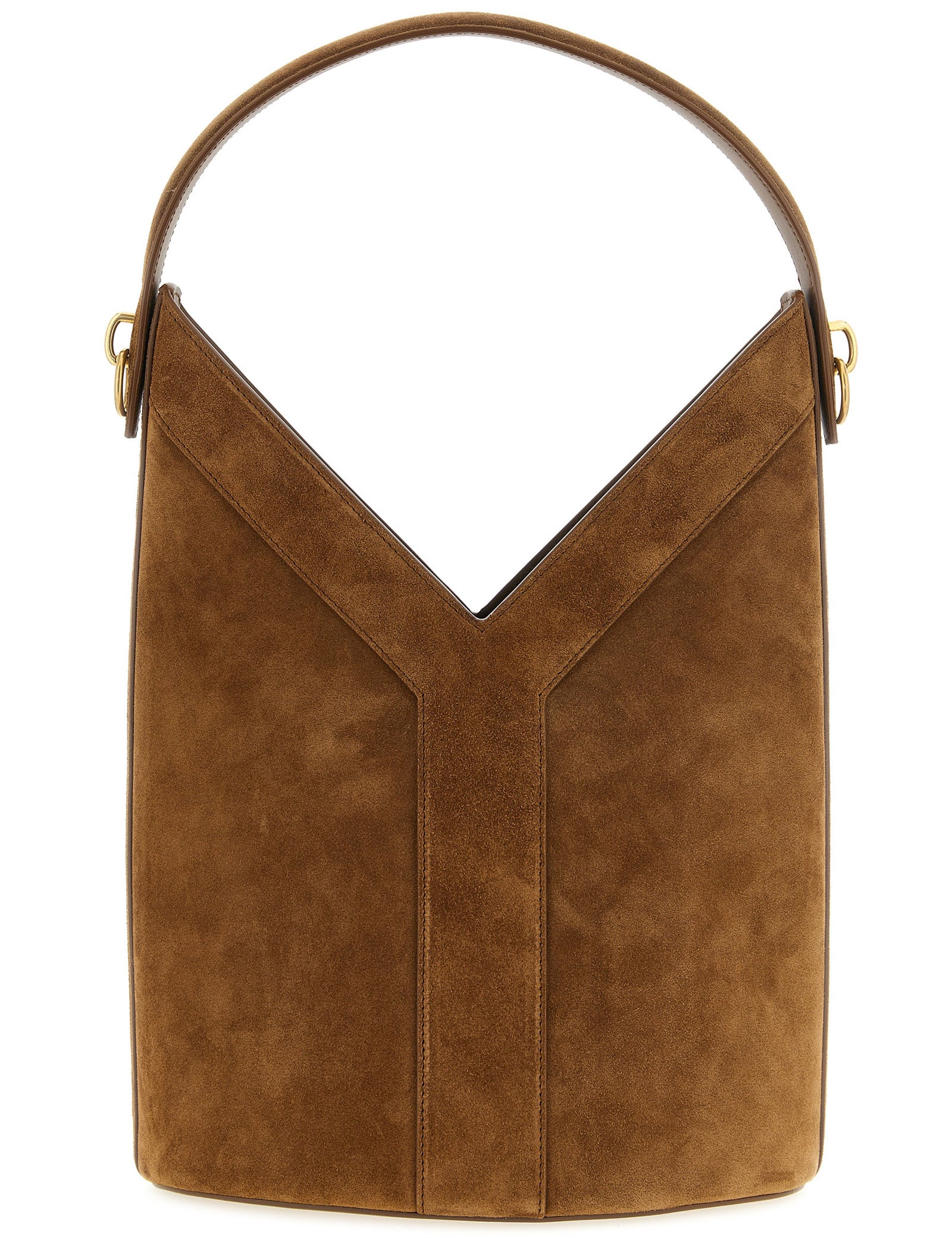Saint Laurent Brown Calfskin Shoulder Bag