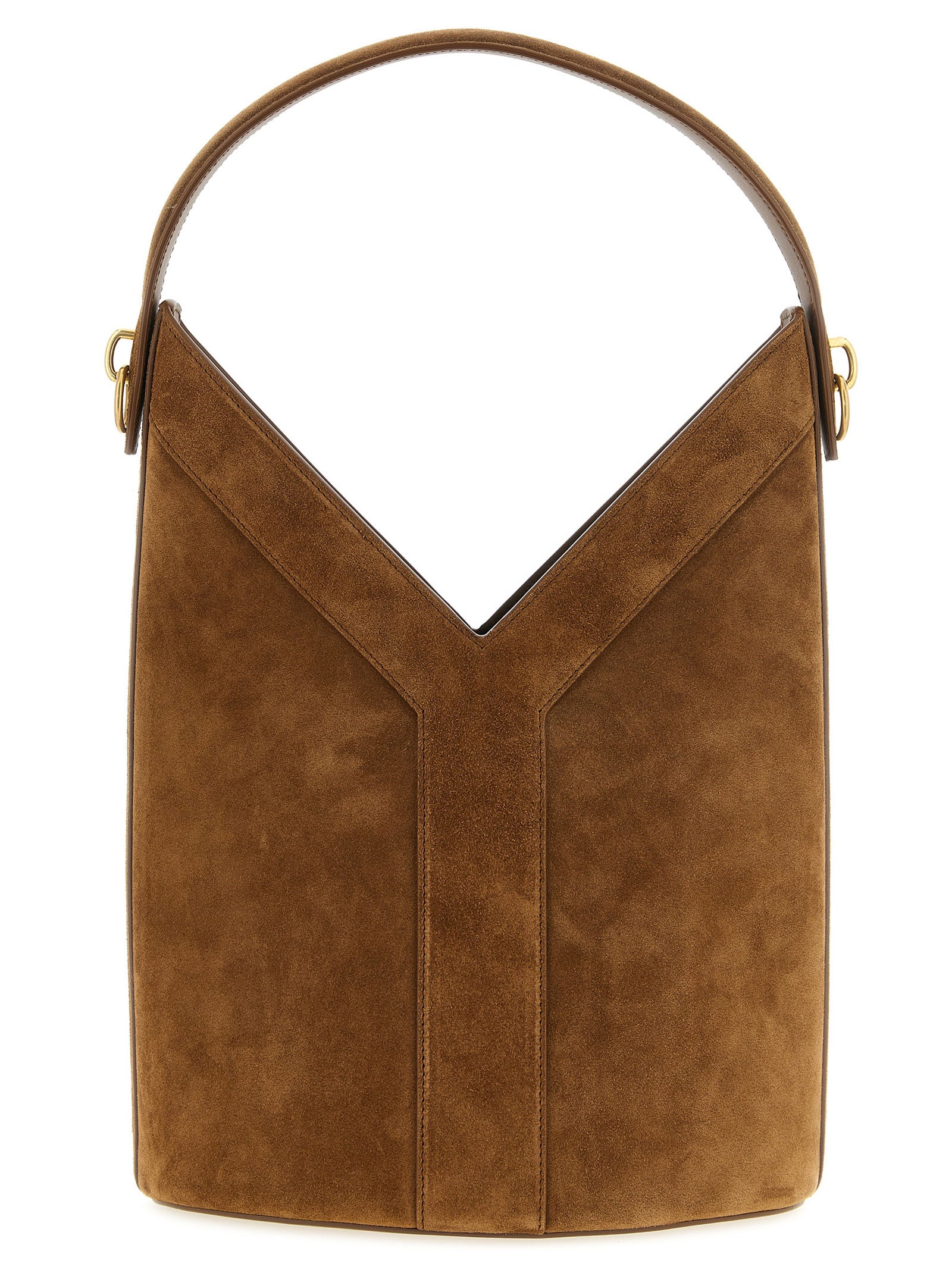 Saint Laurent Brown Calfskin Shoulder Bag