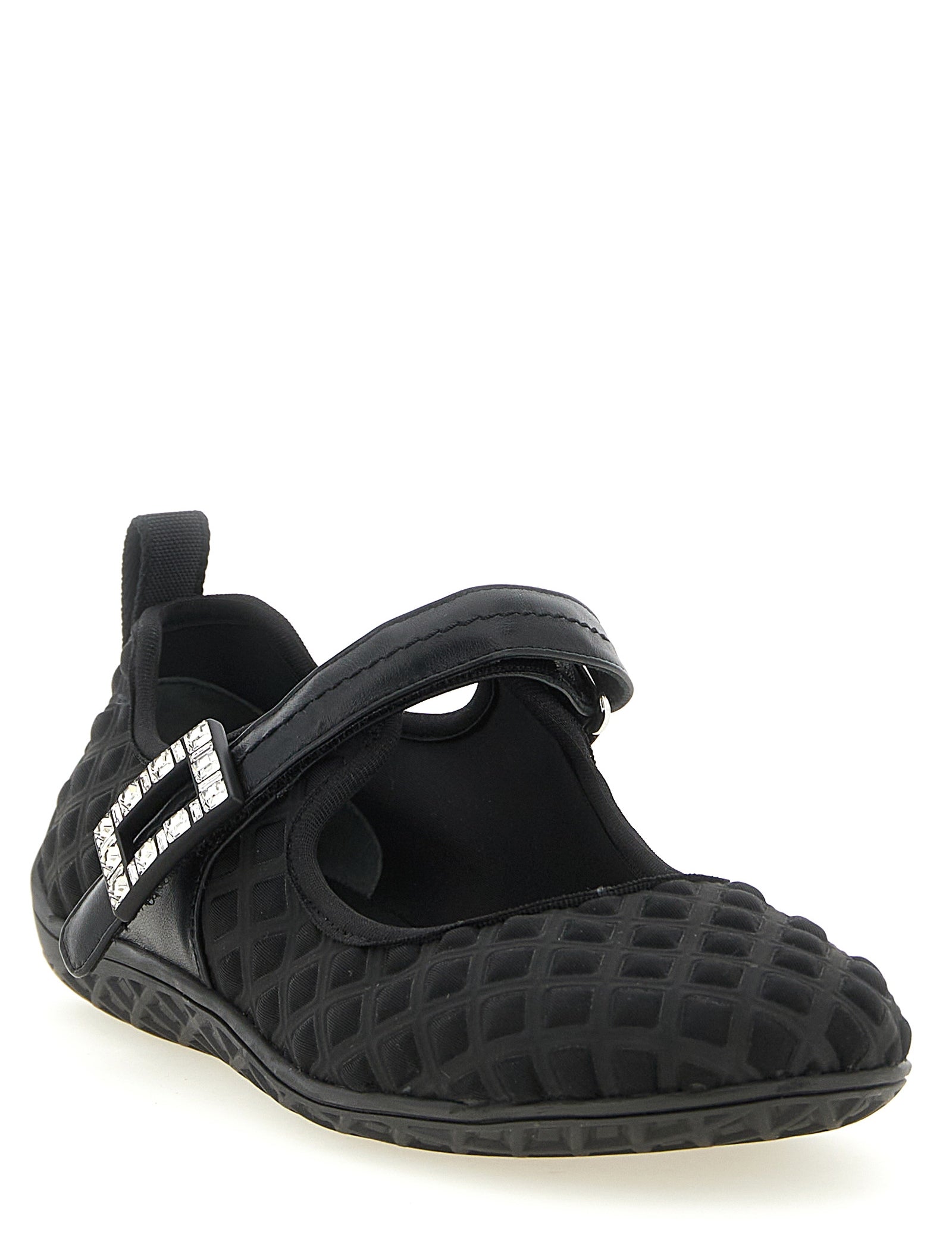 Roger Vivier Black Polyamide Ballet Flats