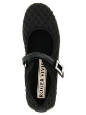 Roger Vivier Black Polyamide Ballet Flats