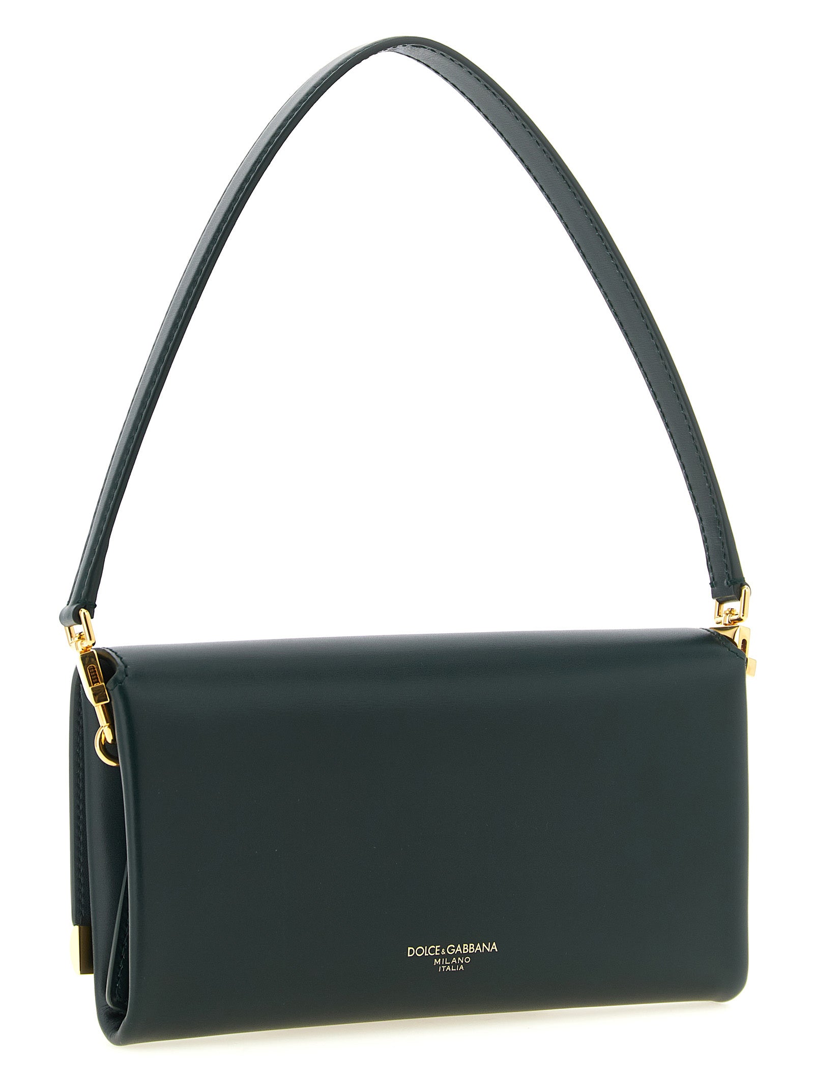 Dolce & Gabbana Green Calfskin Shoulder Bag