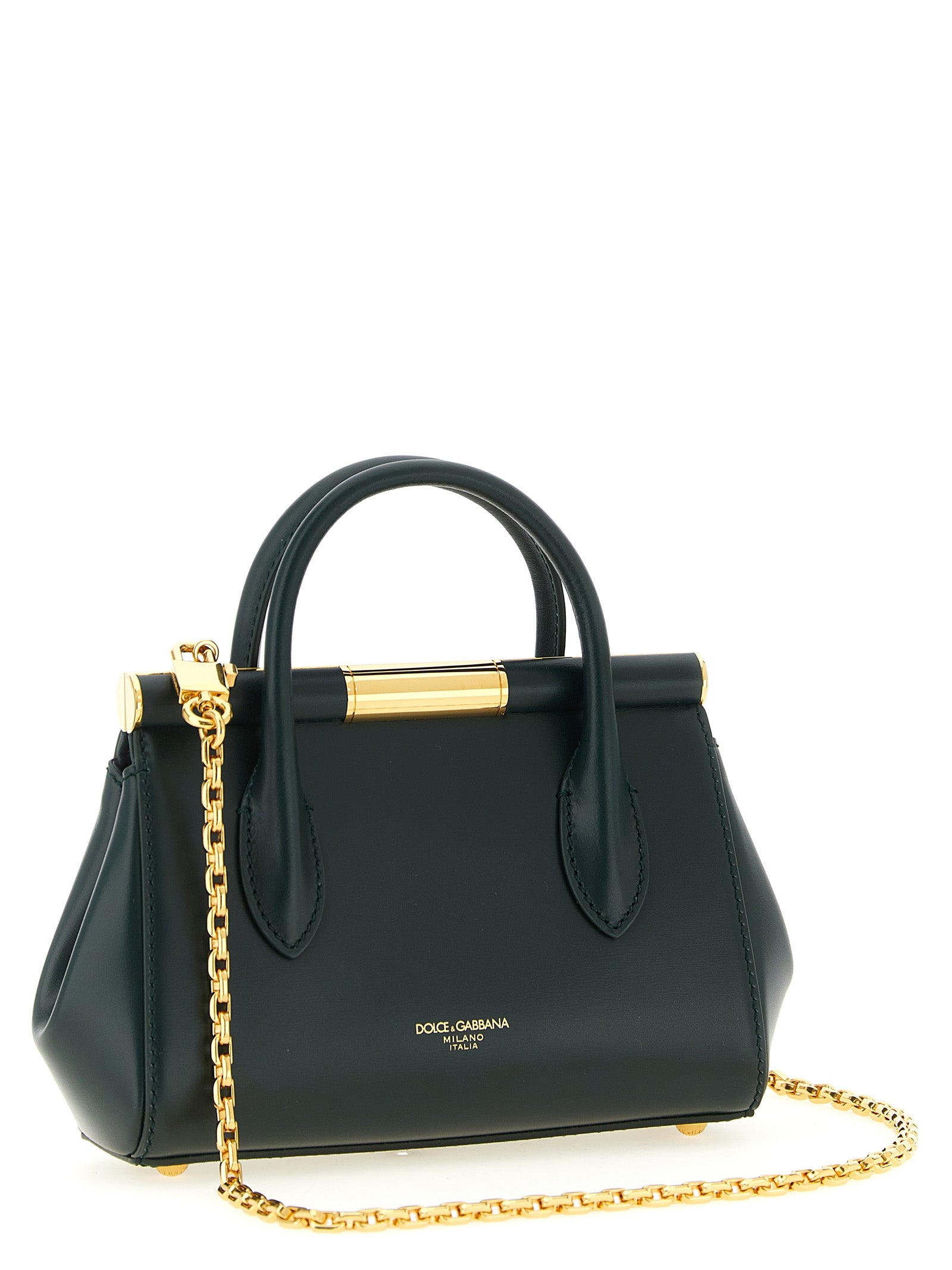 Dolce & Gabbana Green Calfskin Mini Handbag