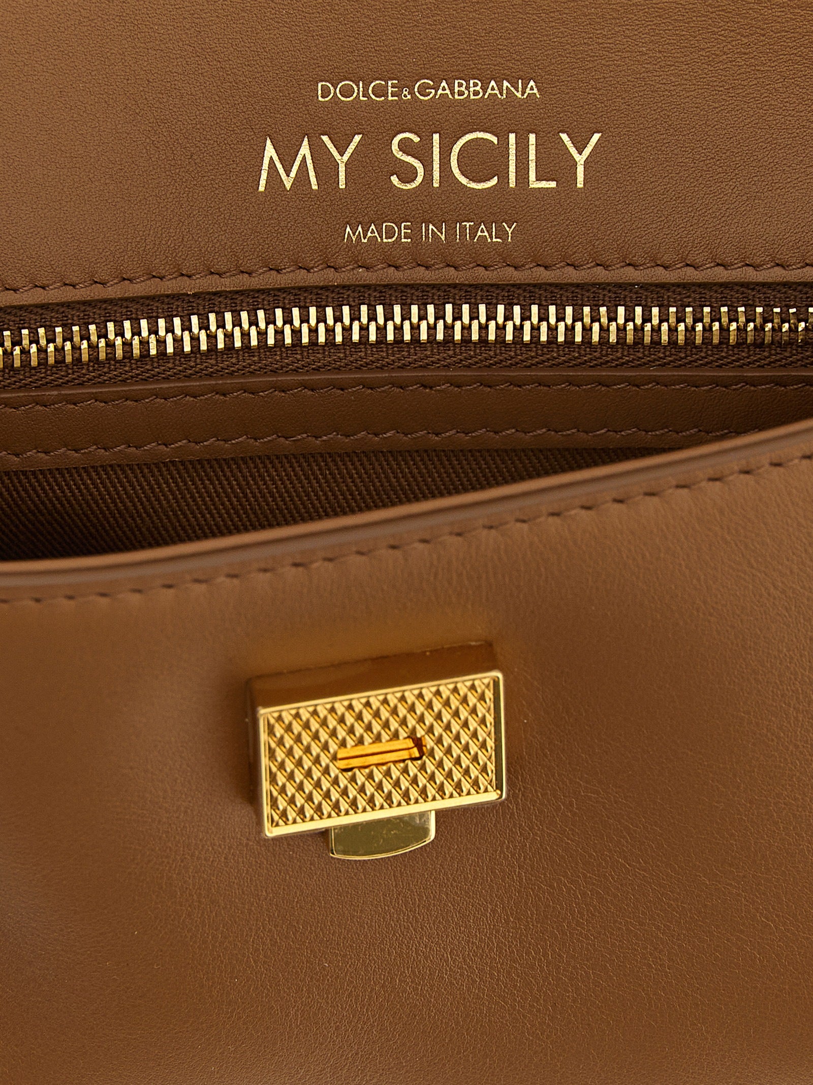 Dolce & Gabbana Brown Plongé Calfskin Mini Handbag