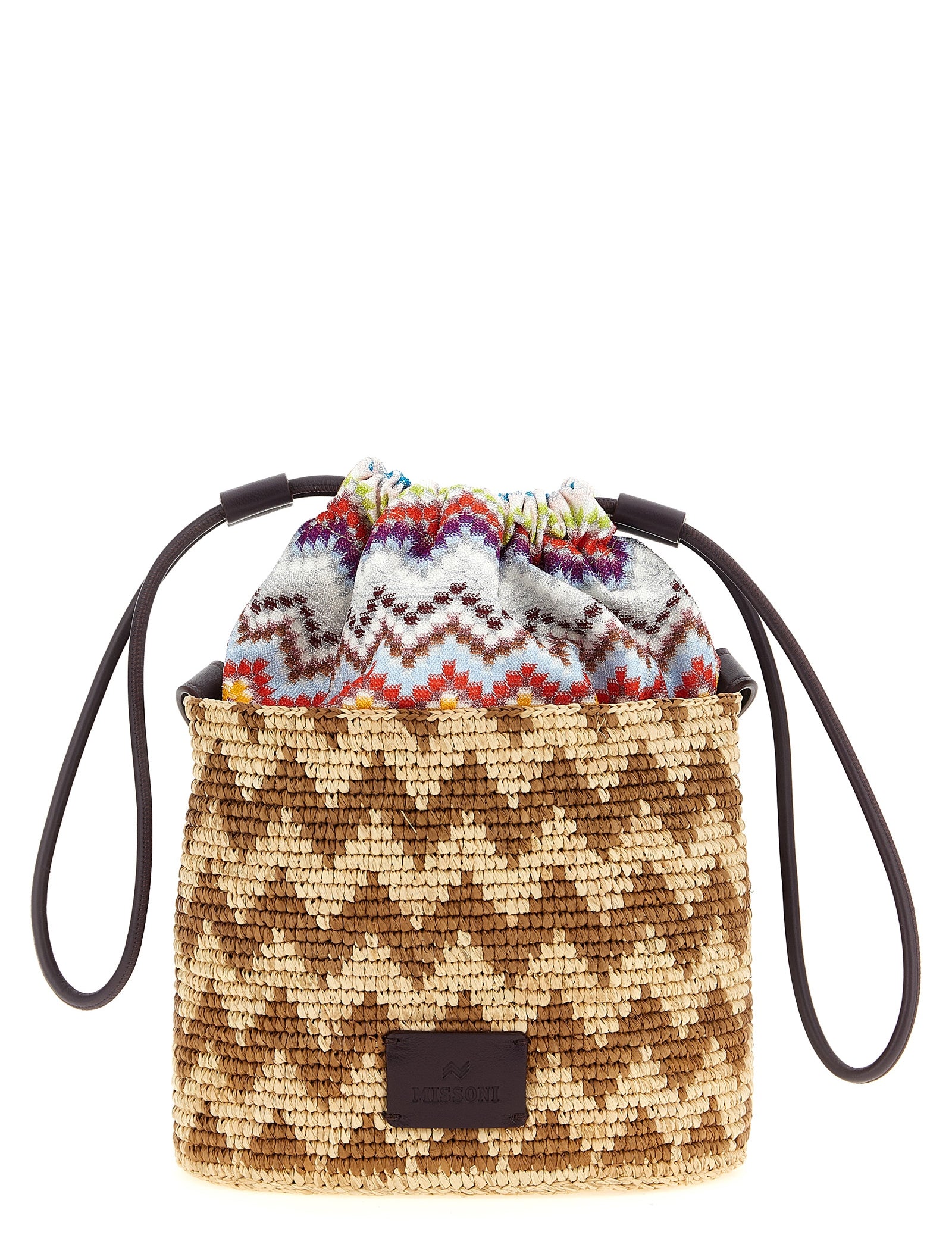 Missoni Multicolor Raffia Bucket Bag