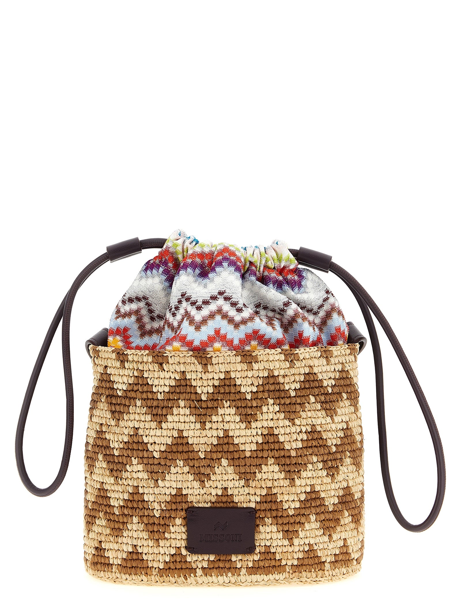 Missoni Multicolor Raffia Bucket Bag