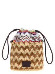 Missoni Multicolor Raffia Bucket Bag