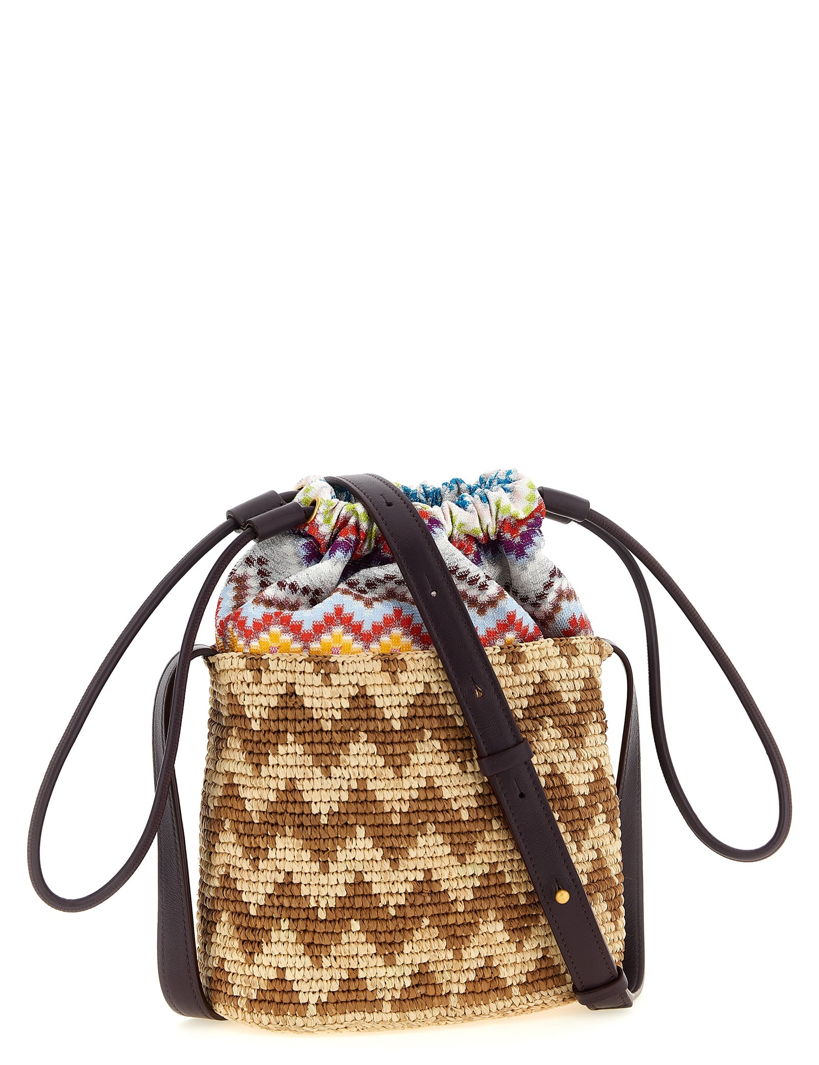 Missoni Multicolor Raffia Bucket Bag
