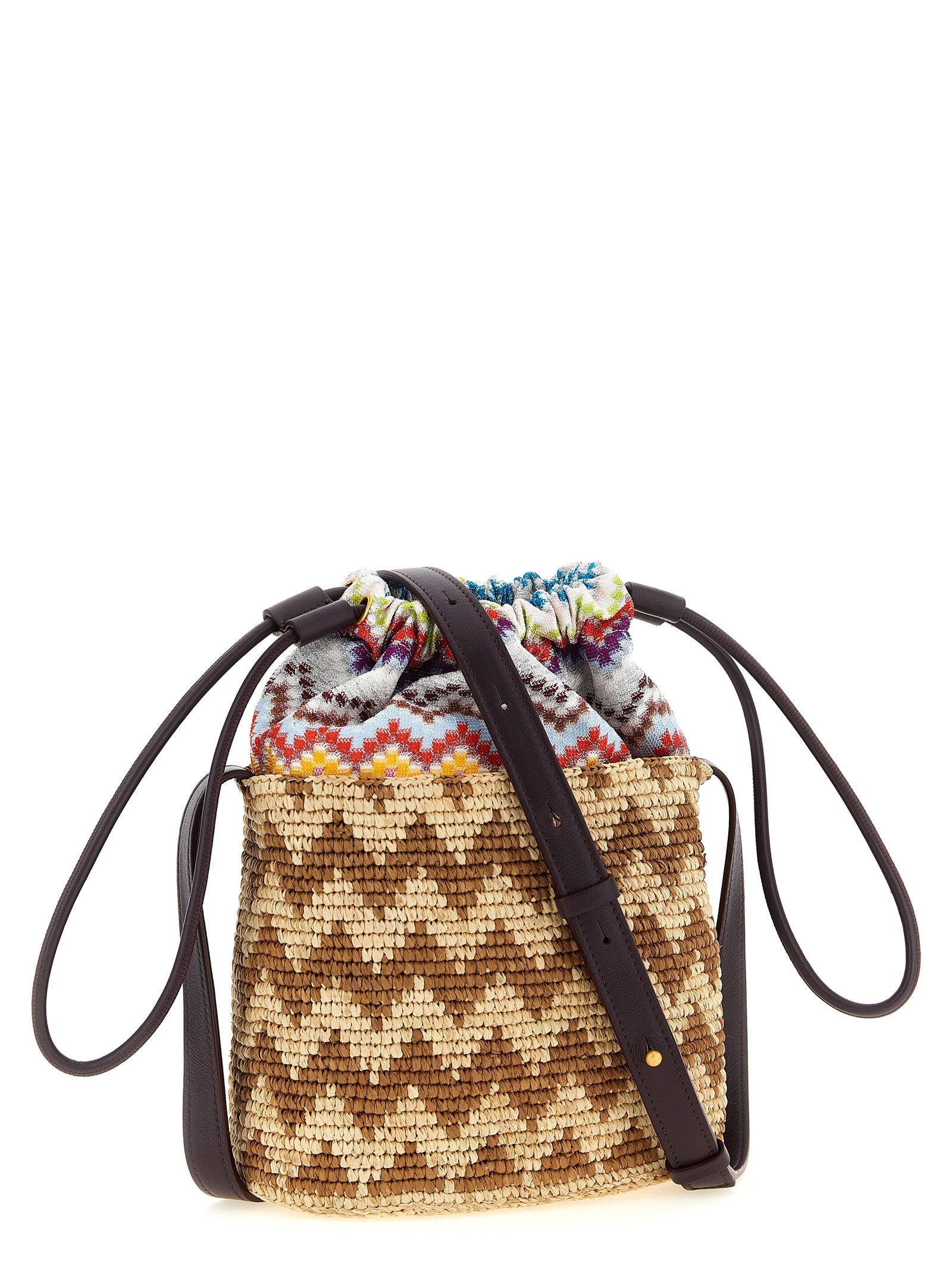 Missoni Multicolor Raffia Bucket Bag