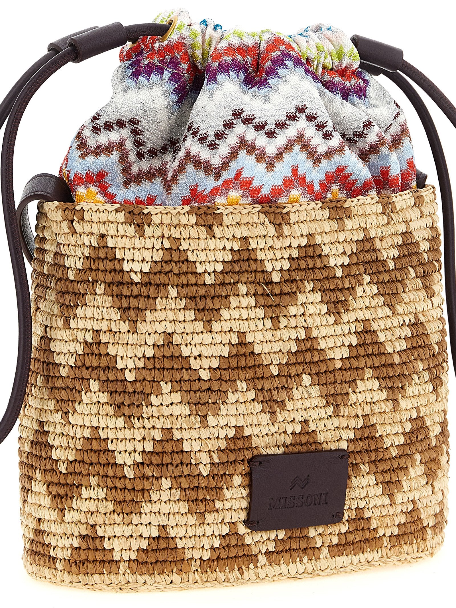 Missoni Multicolor Raffia Bucket Bag