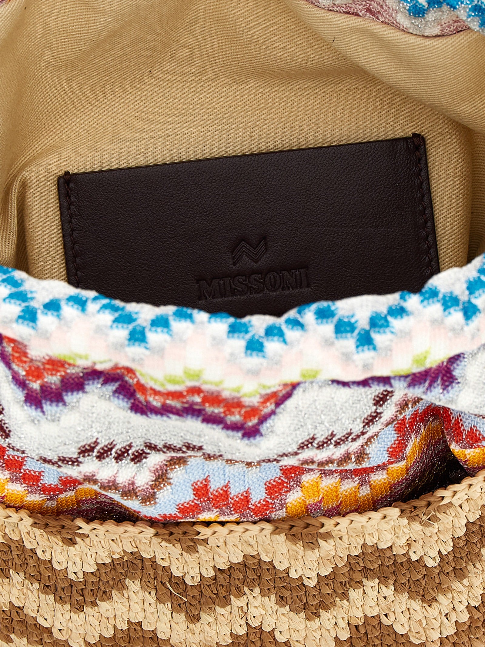 Missoni Multicolor Raffia Bucket Bag