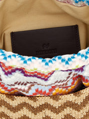 Missoni Multicolor Raffia Bucket Bag