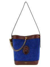 Versace Blue Calfskin Shoulder Bag