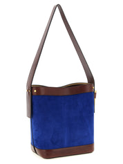 Versace Blue Calfskin Shoulder Bag
