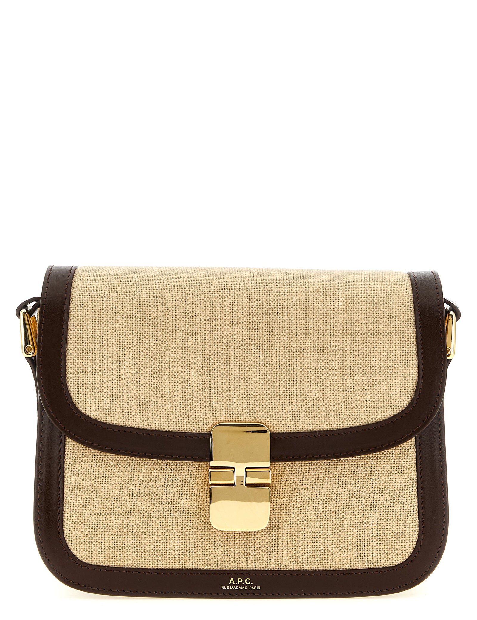 A.P.C. Beige Cotton Canvas Crossbody Bag
