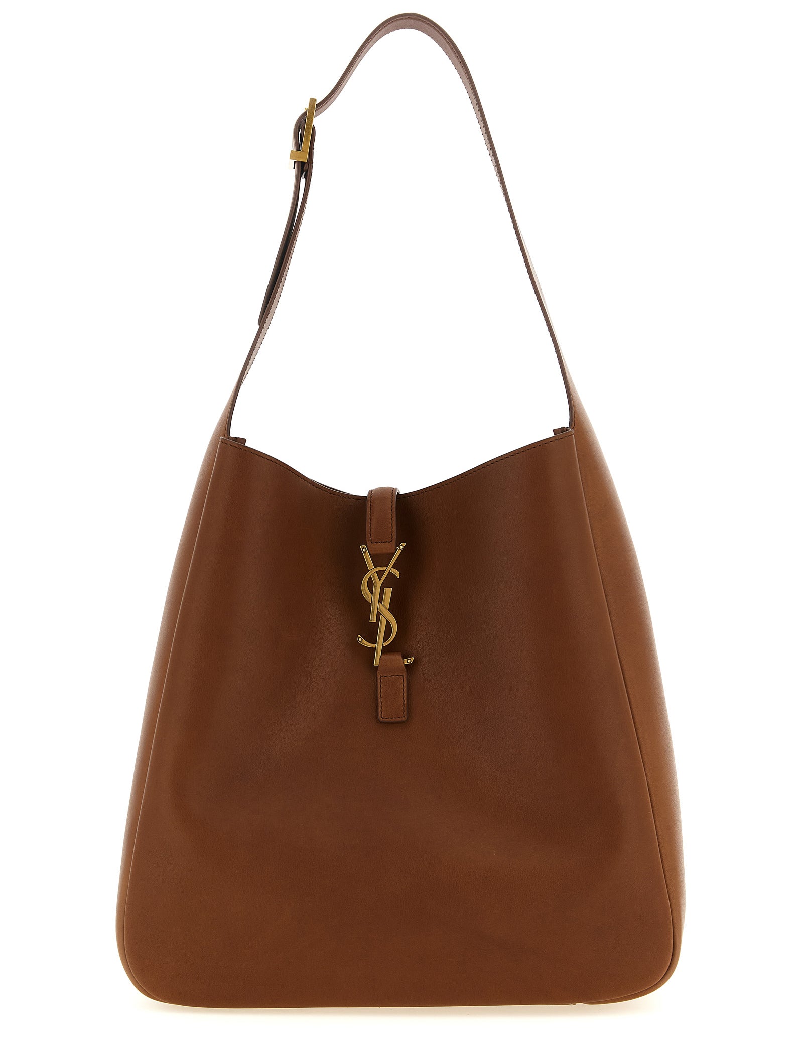 Saint Laurent Brown Calfskin Shoulder Bag