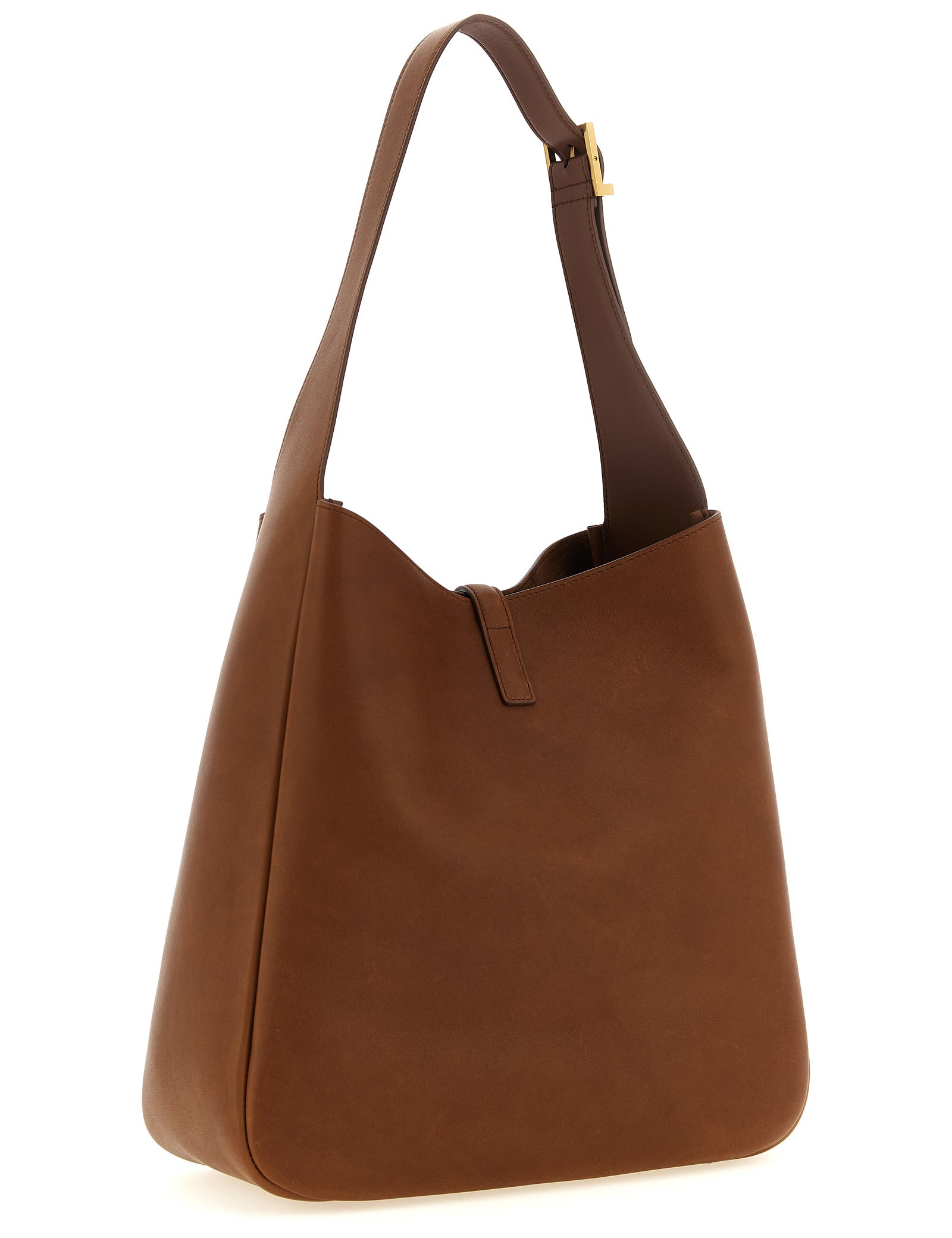 Saint Laurent Brown Calfskin Shoulder Bag