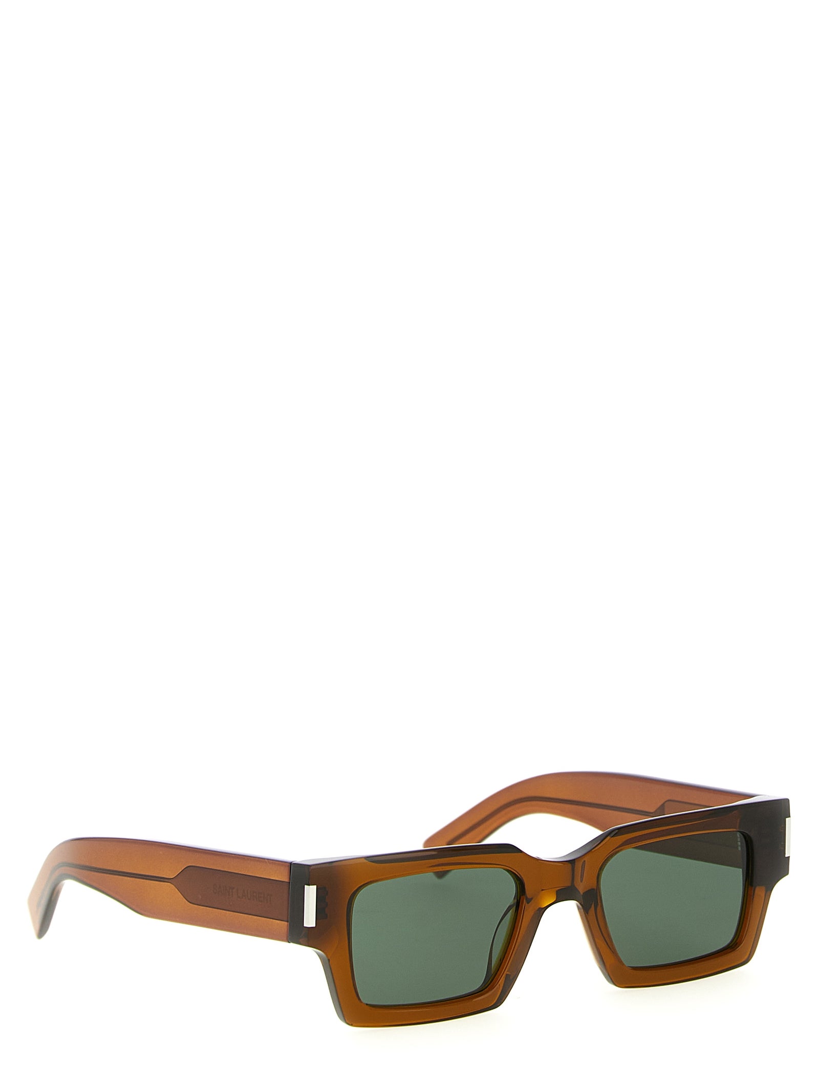 Saint Laurent Brown Acetate Sunglasses