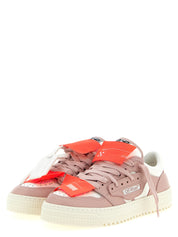 Off-White Pink Multicolor Leather Low-Top Sneakers