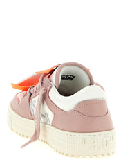 Off-White Pink Multicolor Leather Low-Top Sneakers