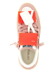 Off-White Pink Multicolor Leather Low-Top Sneakers