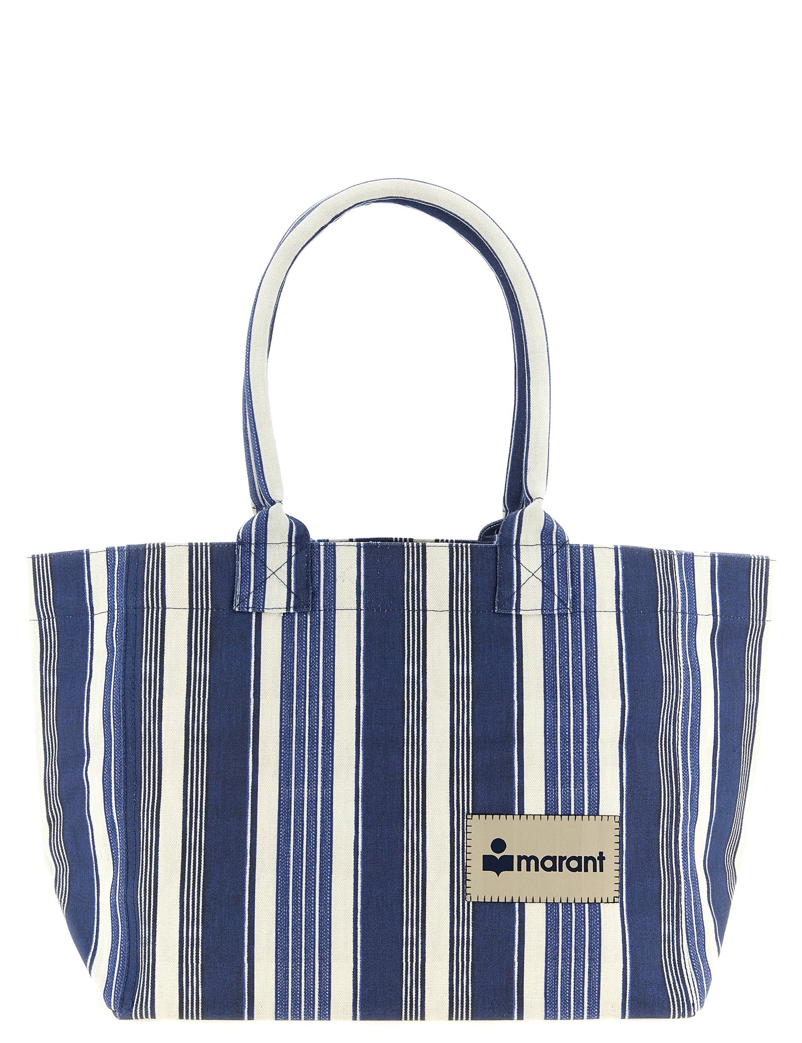 Isabel Marant Blue Cotton Canvas Tote Bag